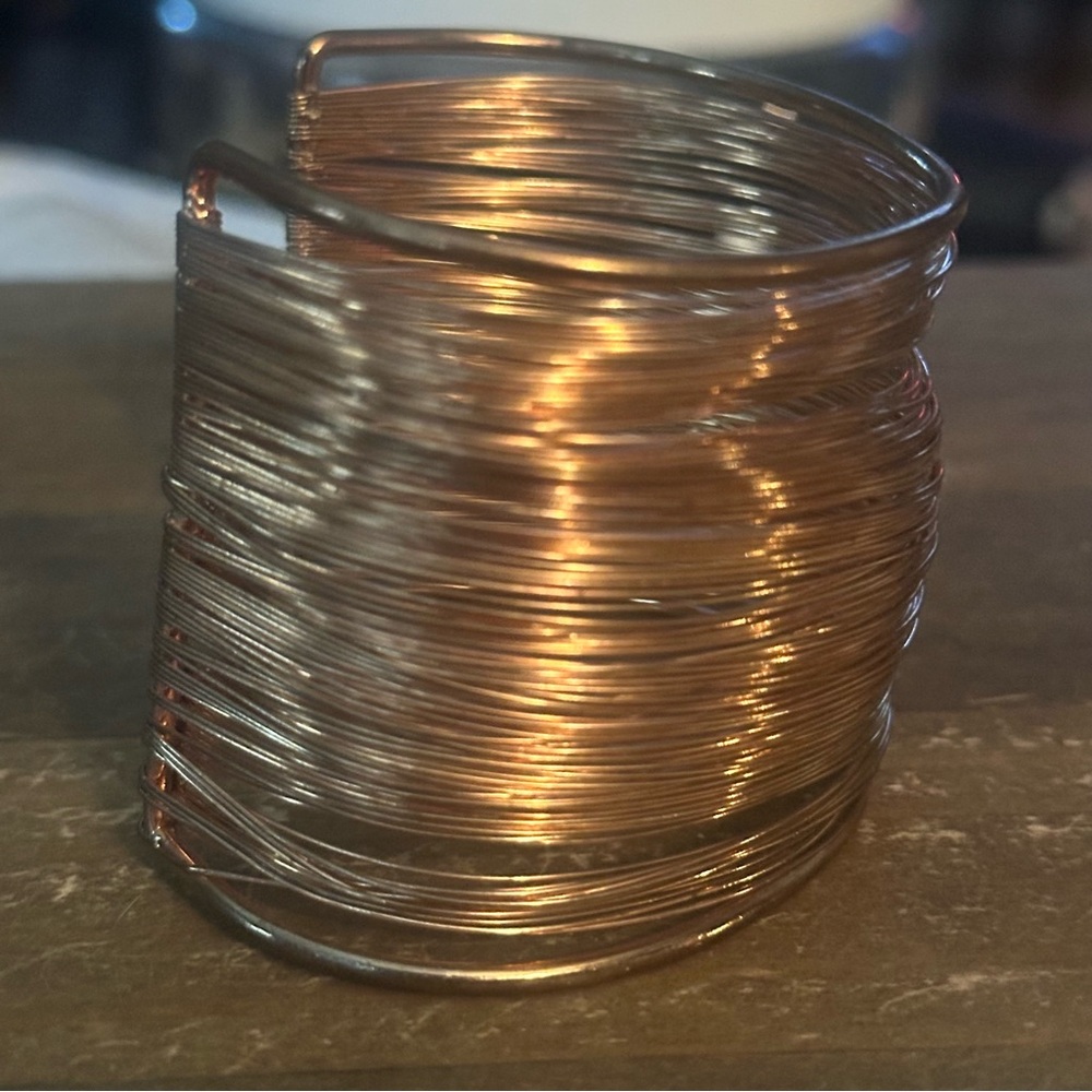 Wide Copper Multi Wire Cuff Bracelet - image 4